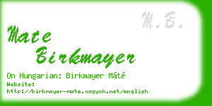 mate birkmayer business card